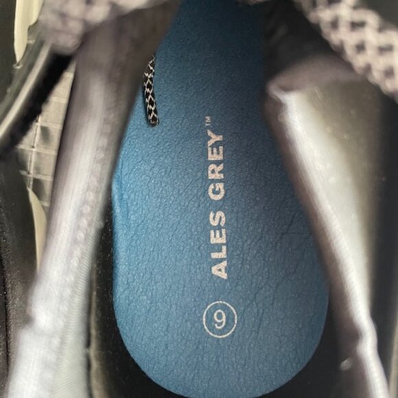 ALES GREY LEATHER MEN SNEAKERS SIZE 9 - Picture 6 of 7